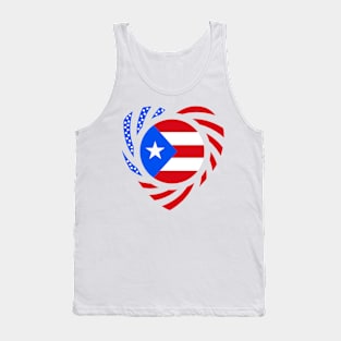 Puerto Rican American Multinational Patriot Flag (Heart) Tank Top